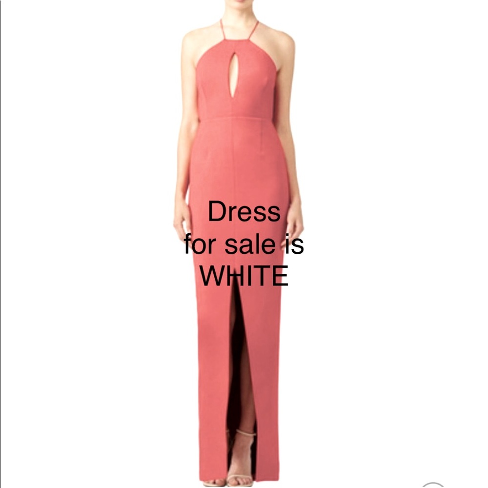 NWT WHITE Nicholas Ponti Rouleau Gown